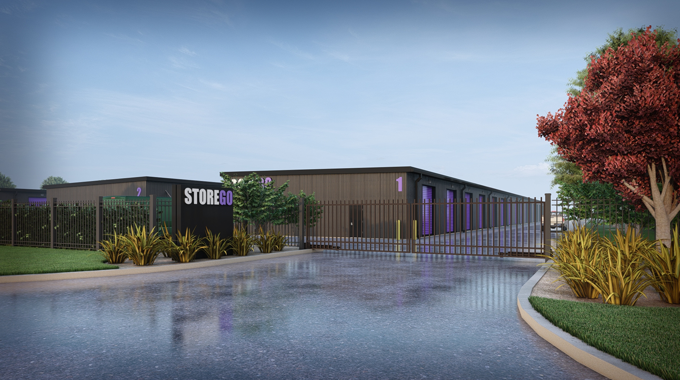 Gated entrance to a StoreGo Small Business Park